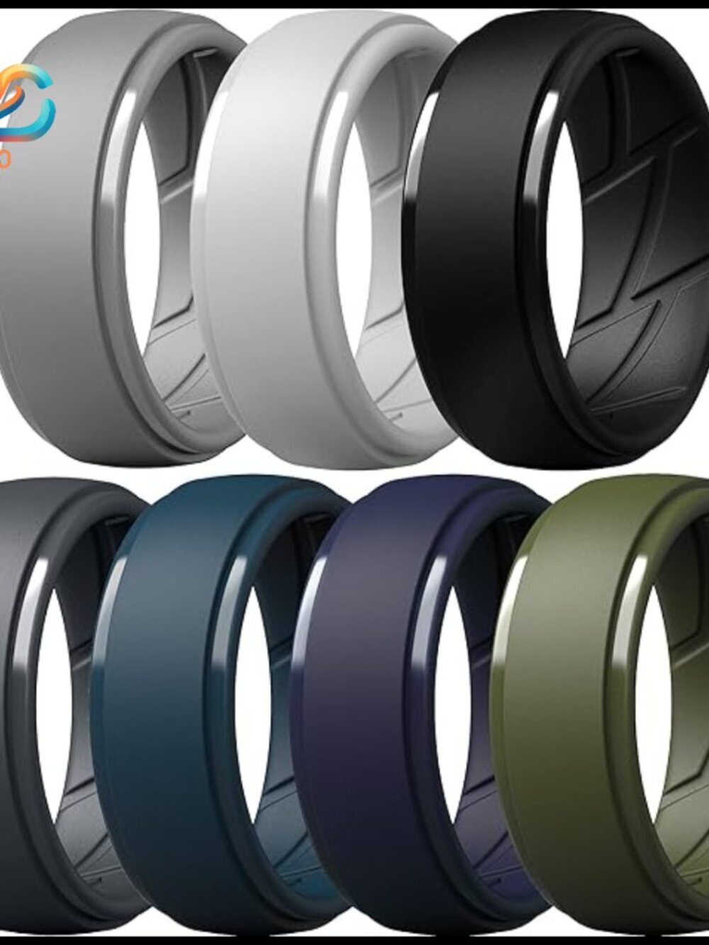 Men's Silicone Wedding Rings 10mm Wide Multipack Comfort Fit Active Lifestyle
